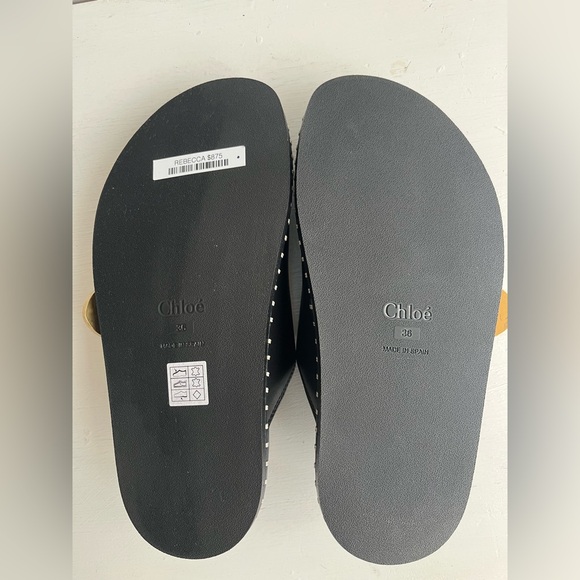 Chloé Rebecca Slide Sandal- Black size 36 - Picture 6 of 14